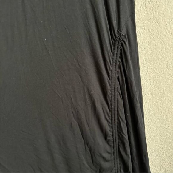Old Navy Black Jersey Ruched Dress Size Small Tall - Picture 5 of 10